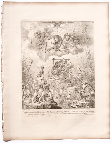 James Gillray's Confederated Coalition; or, the Giants Storming Heaven